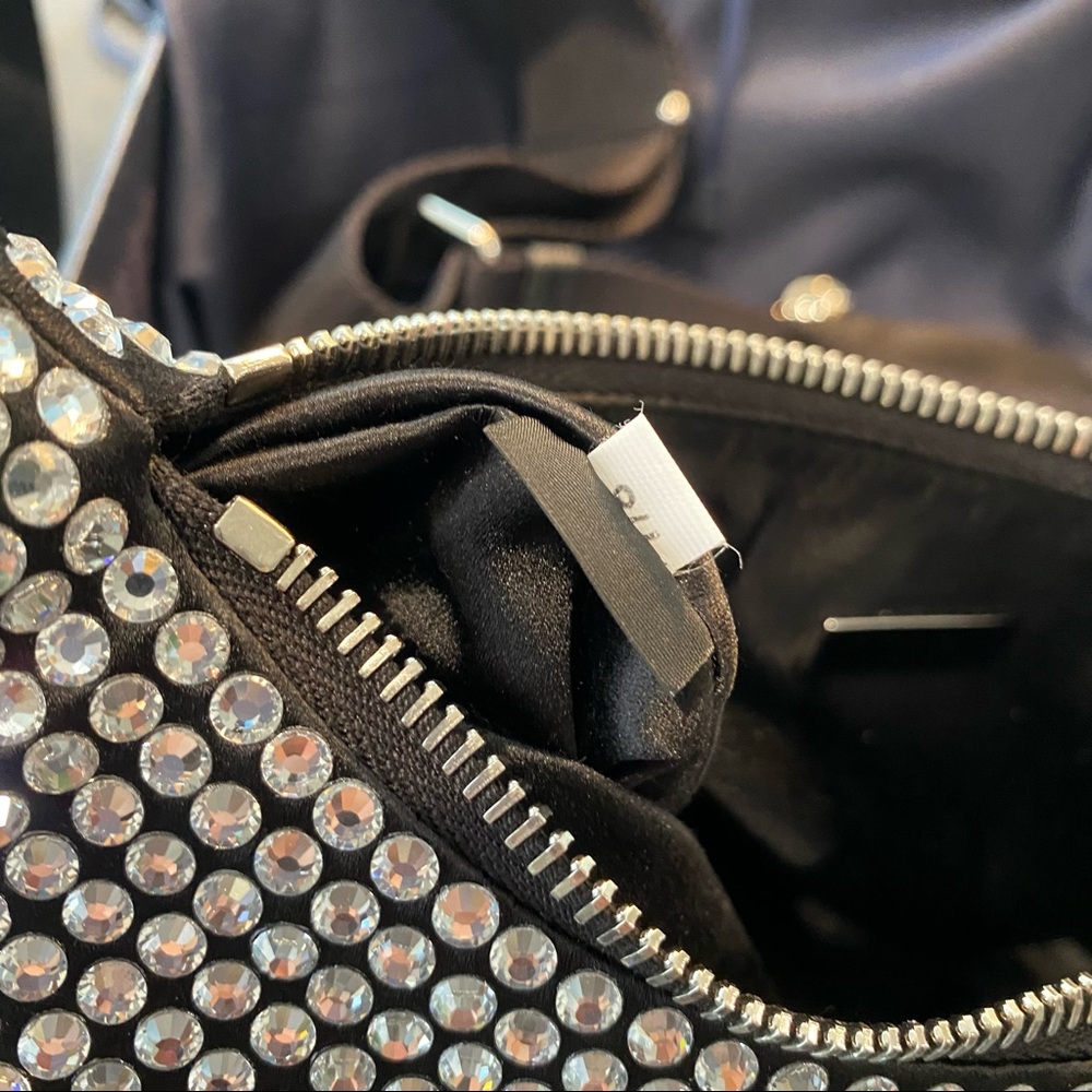 Prada Crystal Re-Edition 2005 Crossbody Chain Shoulder Bag Black Reedition - Picture 13 of 16